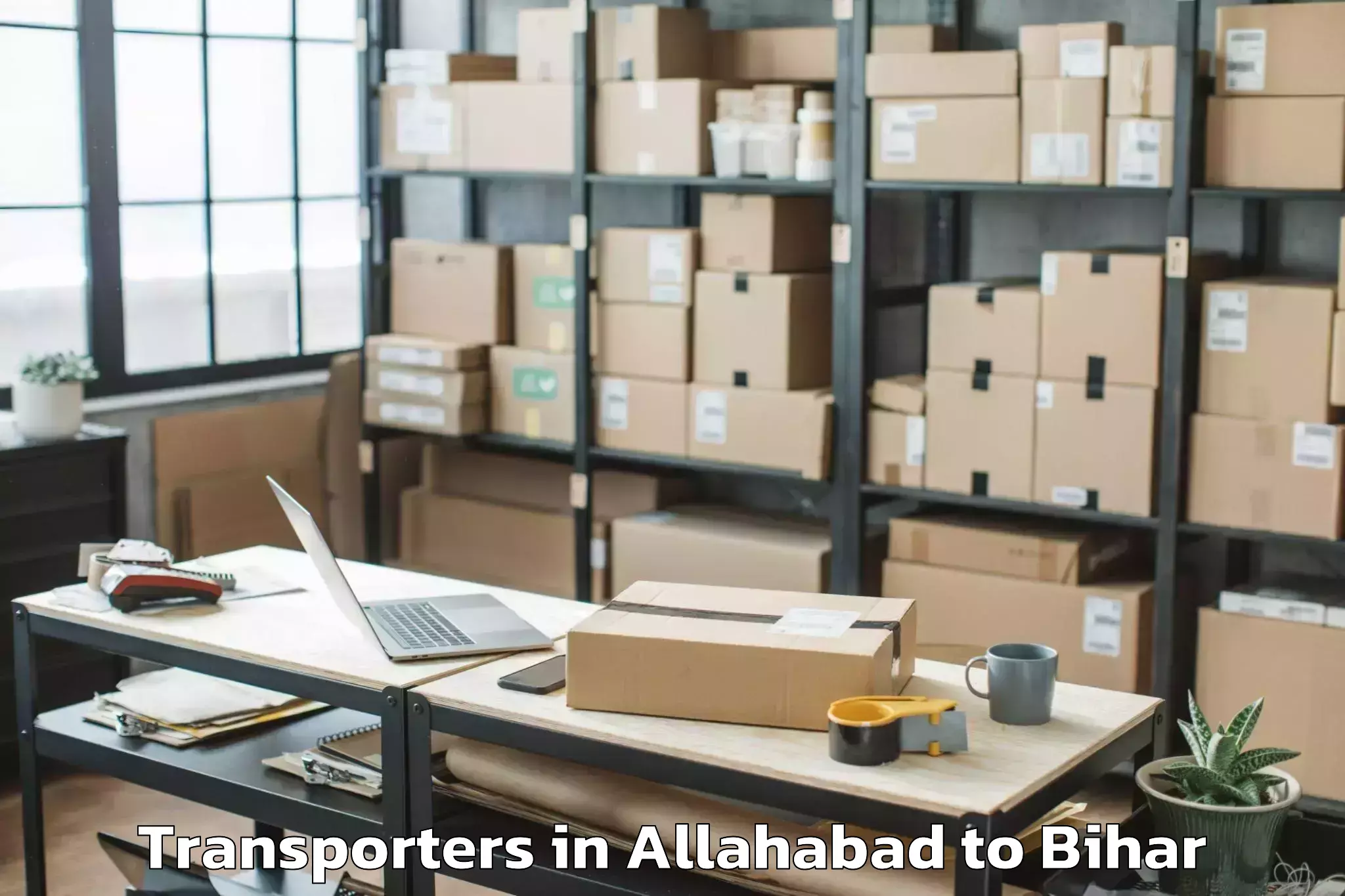 Book Allahabad to Laukaha Transporters